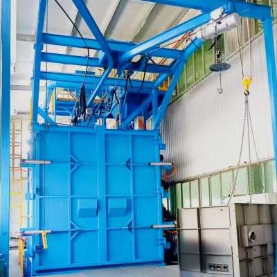 Hanger type shot blasting machine