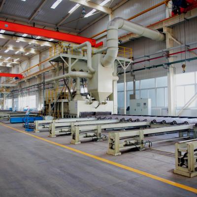 Roller conveyor shot blasting machine