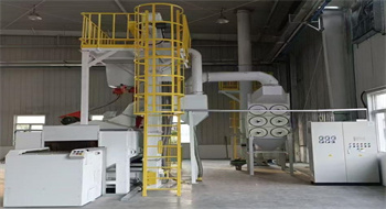 Wire mesh belt shot blasting machine